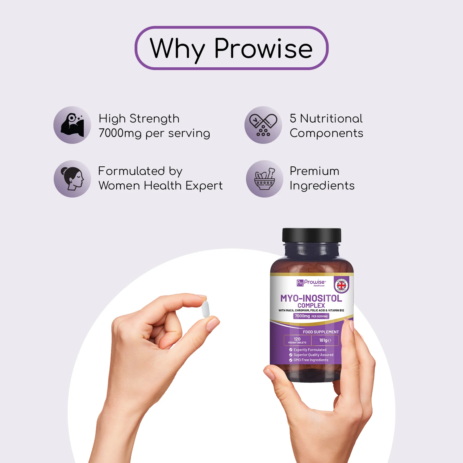 Myo Inositol Complex 7000mg 120 Vegan Tablets - Image 4