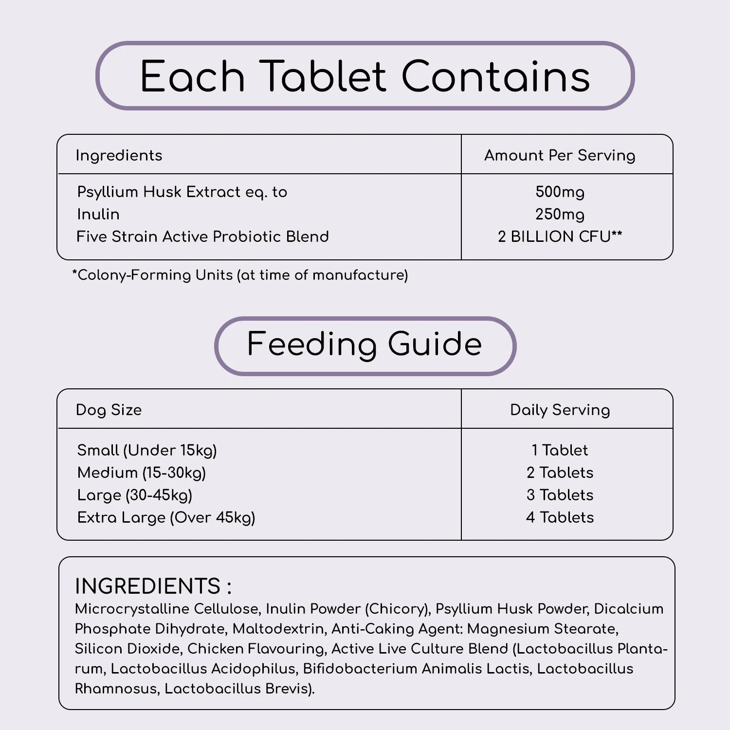 Probiotic Tablets For Dogs 60 Chicken Flavour Chewable Tablets - Image 3