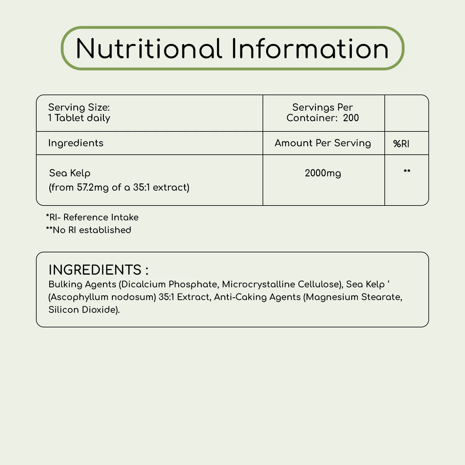 Sea Kelp Tablets 2000mg - Image 3