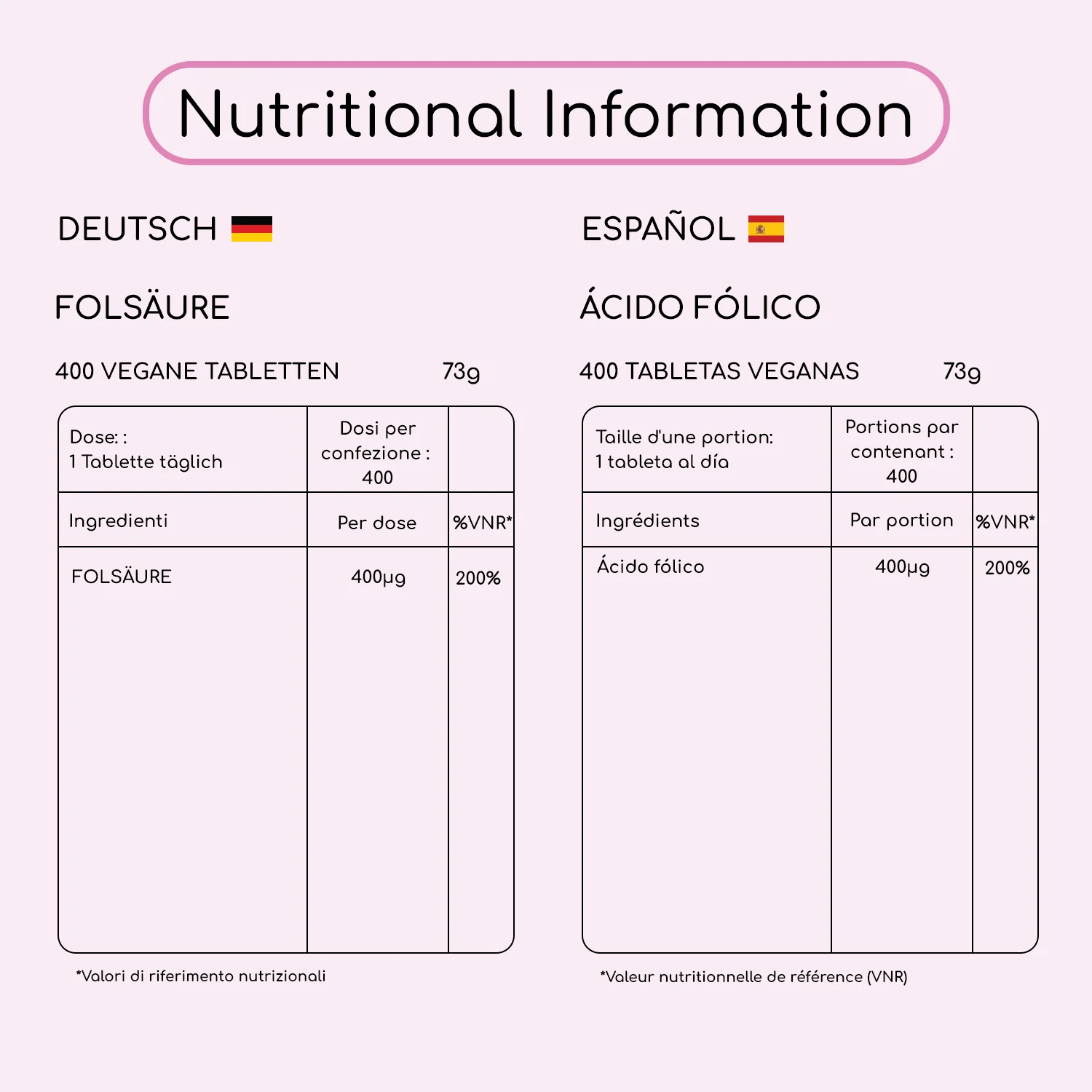 Vegan Folic Acid 400μg 400 Tablets - Image 6