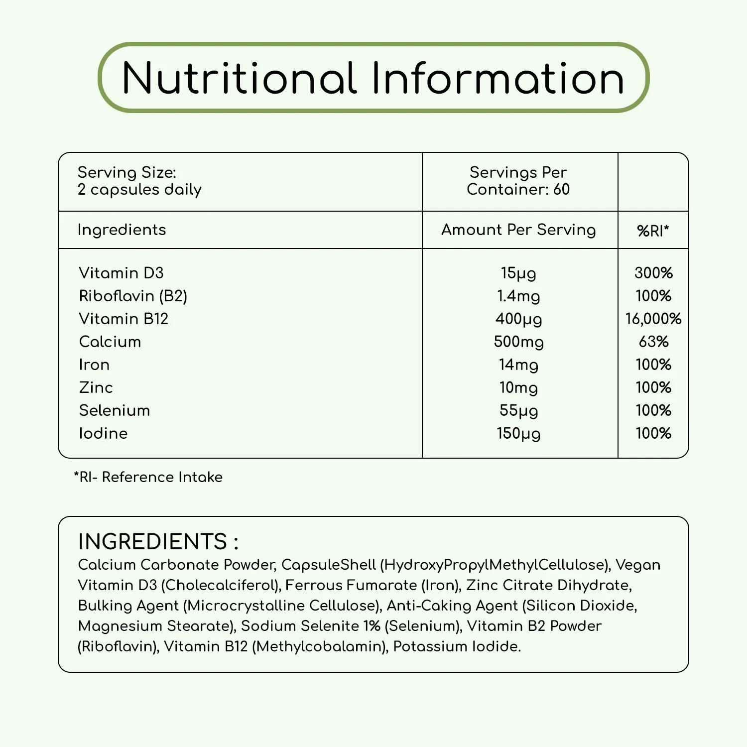 Vegan Multivitamin 120 Vegan Capsules - Image 3
