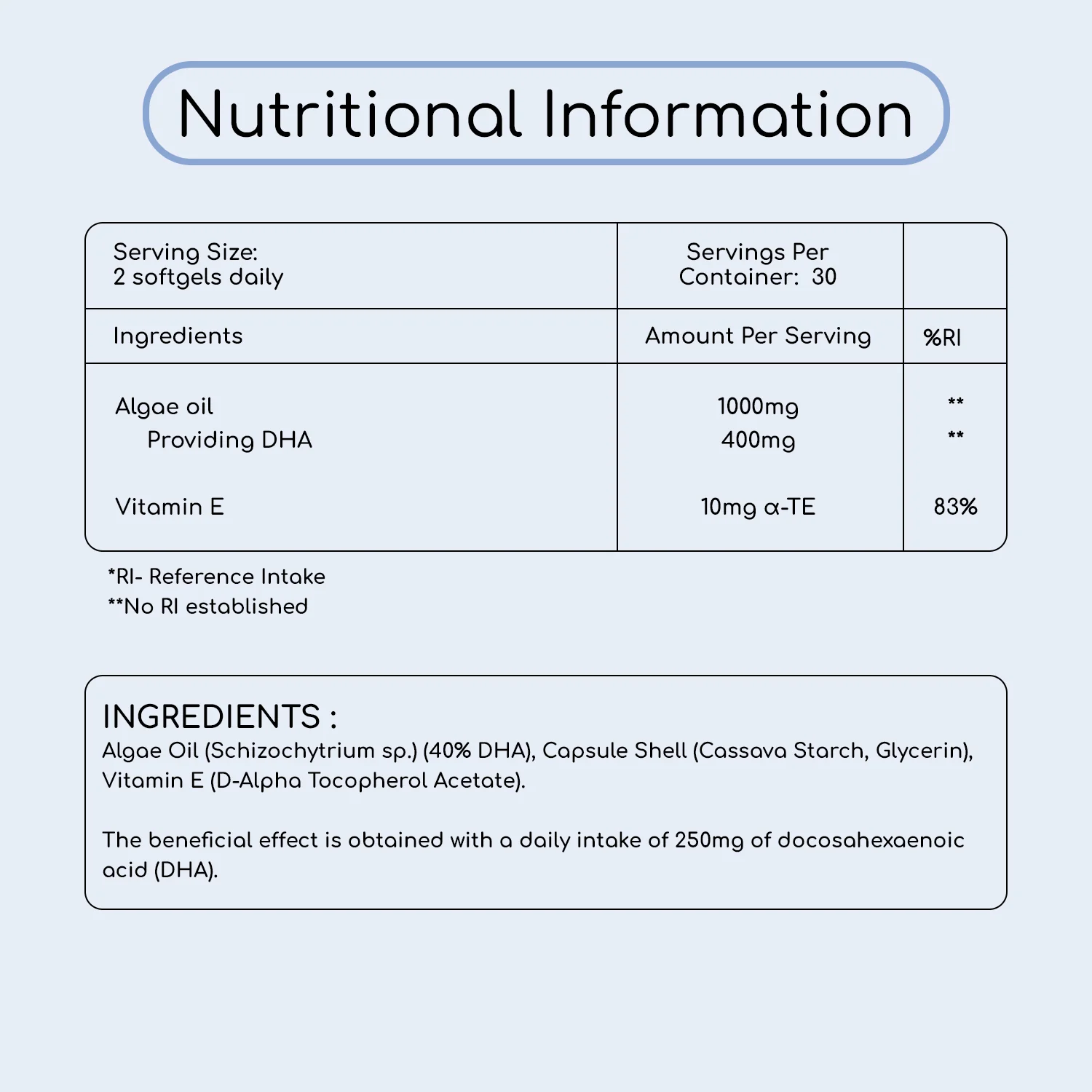 Vegan Omega 3 Supplement With Algae Oil - Image 3